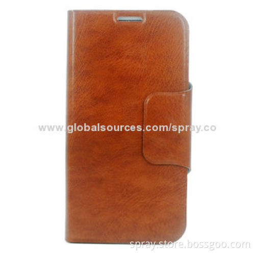 Book Style Folio PU Leather Flip Case Cover for Samsung Galaxy S5 S4, with Magnet Design